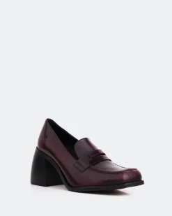 Loafers-L'INTERVALLE Elm Burgundy Leather