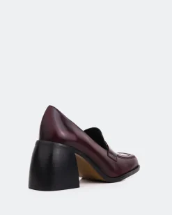 Loafers-L'INTERVALLE Elm Burgundy Leather
