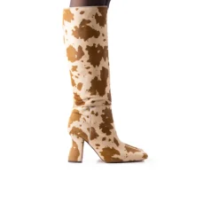 Tall Boots-L'INTERVALLE Elstra Brown Pony Hair