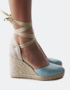 Espadrilles-L'INTERVALLE Elvira Blue Leather