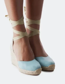 Espadrilles-L'INTERVALLE Elvira Blue Leather