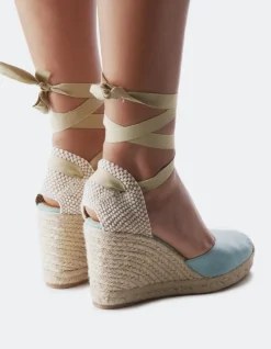Espadrilles-L'INTERVALLE Elvira Blue Leather