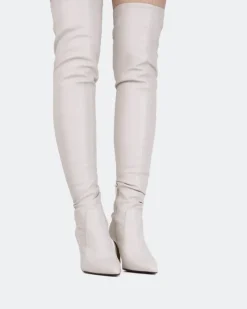 Over-the-knee|Tall Boots-L'INTERVALLE Emory, Off White Str/Ext Blanc Cassé
