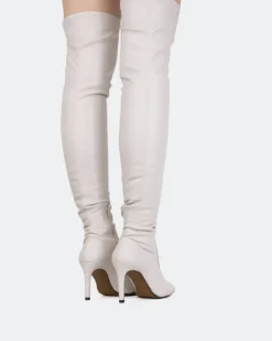 Over-the-knee|Tall Boots-L'INTERVALLE Emory, Off White Str/Ext Blanc Cassé