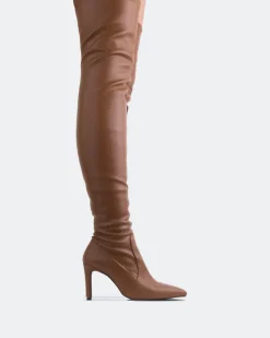 Over-the-knee|Stretch-L'INTERVALLE Emory Tan Stretch