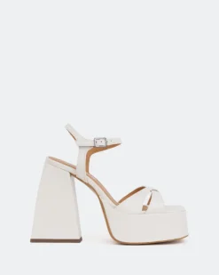 Platform-L'INTERVALLE Endless Off White Leather/Cuir Blanc Cassé