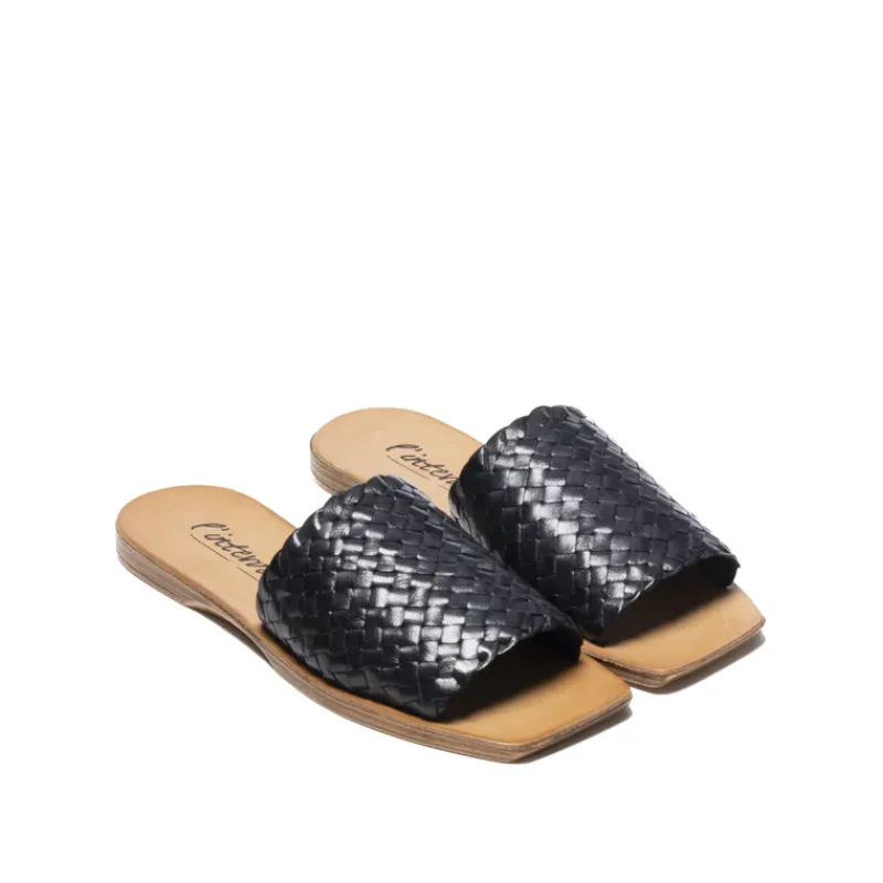 Flats-L'INTERVALLE Eshe Black Weave