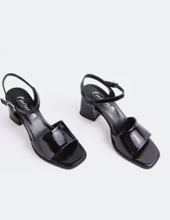 Mid Heels-L'INTERVALLE Faliro Black Naplack