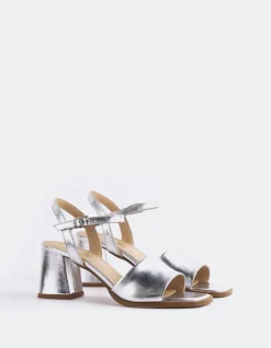 Mid Heels-L'INTERVALLE Faliro Silver Metal
