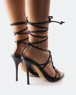 Strappy|High Heels-L'INTERVALLE Farida Black Leather