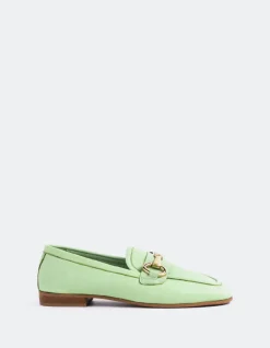 Loafers-L'INTERVALLE Fayette Green Leather