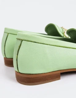 Loafers-L'INTERVALLE Fayette Green Leather