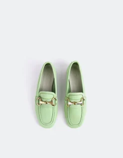 Loafers-L'INTERVALLE Fayette Green Leather