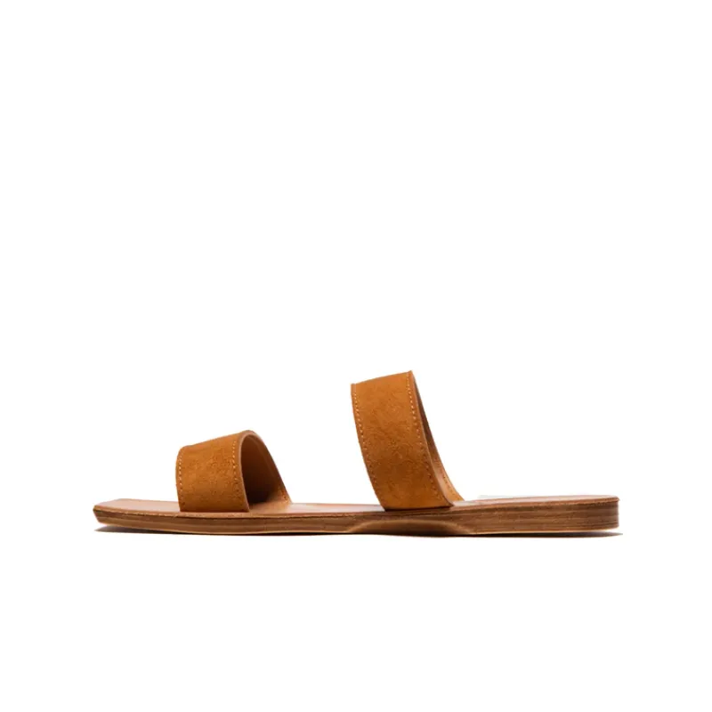 Flats-L'INTERVALLE Fayola Tan Suede