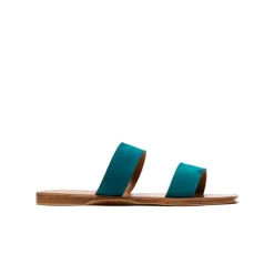 Flats-L'INTERVALLE Fayola Turquoise Suede