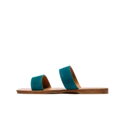 Flats-L'INTERVALLE Fayola Turquoise Suede