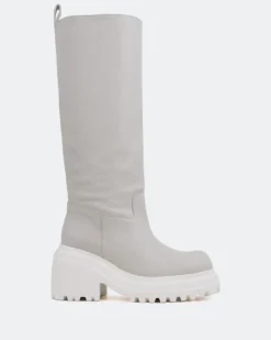 Tall Boots-L'INTERVALLE Fenton Off White Leather