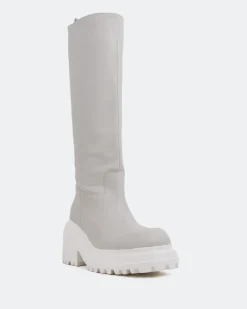 Tall Boots-L'INTERVALLE Fenton Off White Leather
