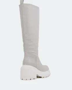 Tall Boots-L'INTERVALLE Fenton Off White Leather
