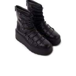 Ankle Boots-L'INTERVALLE Ferrari Black Leather