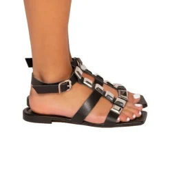 Flats-L'INTERVALLE Feya Black Leather