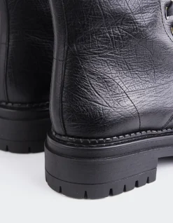 Lace-up|Ankle Boots-L'INTERVALLE Fidelina Black Leather