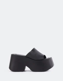 Platform-L'INTERVALLE Fidèle Black Leather