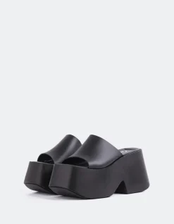 Platform-L'INTERVALLE Fidèle Black Leather