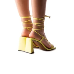 Strappy-L'INTERVALLE Filomena Yellow Leather