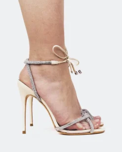 Strappy|High Heels-L'INTERVALLE Flamingo, Vanilla Naplack/Naplack Vanille