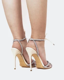 Strappy|High Heels-L'INTERVALLE Flamingo, Vanilla Naplack/Naplack Vanille