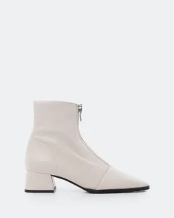 Ankle Boots-L'INTERVALLE Fleetwood Off White Leather