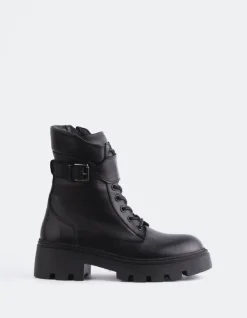 Lace-up|Ankle Boots-L'INTERVALLE Flensburg Black Leather