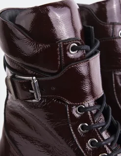 Lace-up|Ankle Boots-L'INTERVALLE Flensburg Burgundy Patent