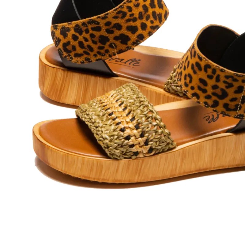Wood Sandals-L'INTERVALLE Flit Tan Multi Suede