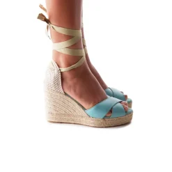 Wedges-L'INTERVALLE Floriano Blue Leather