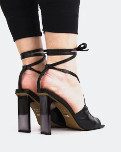 Strappy|High Heels-L'INTERVALLE Fokos Black Leather