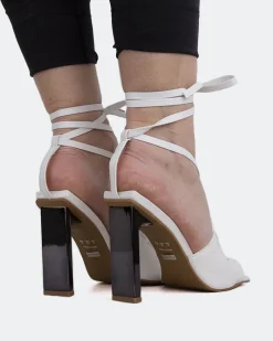 Strappy|High Heels-L'INTERVALLE Fokos White Leather
