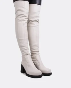Over-the-knee|Stretch-L'INTERVALLE Fontaine Off White Stretch