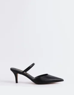 Mules-L'INTERVALLE Forsythia Black Leather