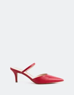Mules-L'INTERVALLE Forsythia Red Leather