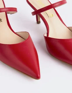 Mules-L'INTERVALLE Forsythia Red Leather