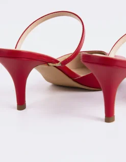 Mules-L'INTERVALLE Forsythia Red Leather