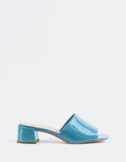 Mid Heels|Mules-L'INTERVALLE Fortunata Blue Naplack