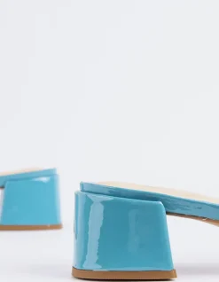 Mid Heels|Mules-L'INTERVALLE Fortunata Blue Naplack