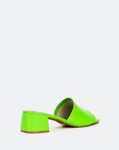 Mid Heels|Mules-L'INTERVALLE Fortunata Green Leather