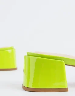Mid Heels|Mules-L'INTERVALLE Fortunata Green Naplack
