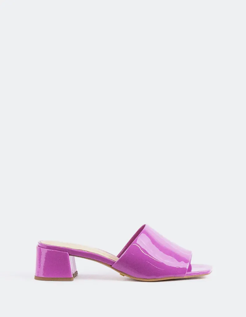 Mid Heels|Mules-L'INTERVALLE Fortunata Lavender Naplack
