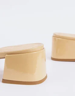 Mid Heels|Mules-L'INTERVALLE Fortunata Nude Naplack