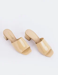 Mid Heels|Mules-L'INTERVALLE Fortunata Nude Naplack